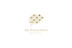 Abstract Neural Network Brain Logo Design
